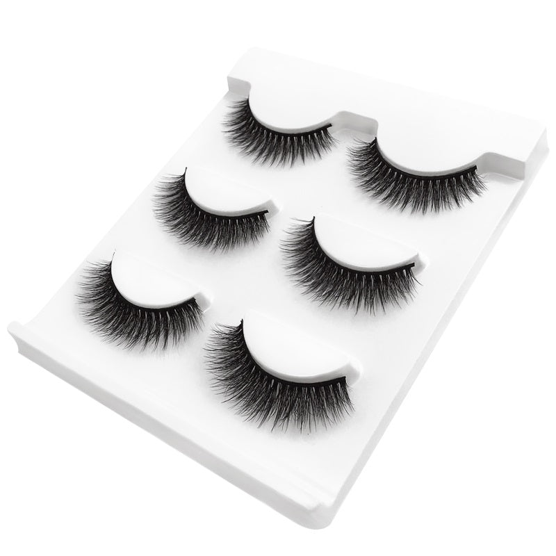 3 Pairs 3D Faux Cils Mink Strip Eyelashes.