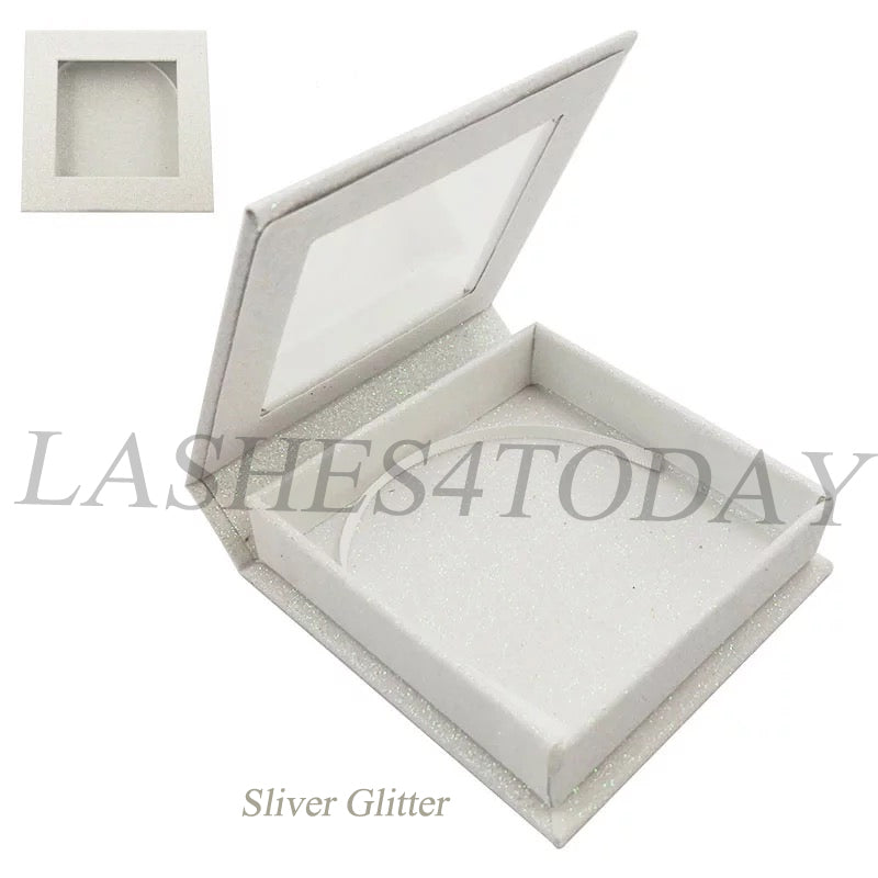 Sliver Glitter Square Eyelashes Case