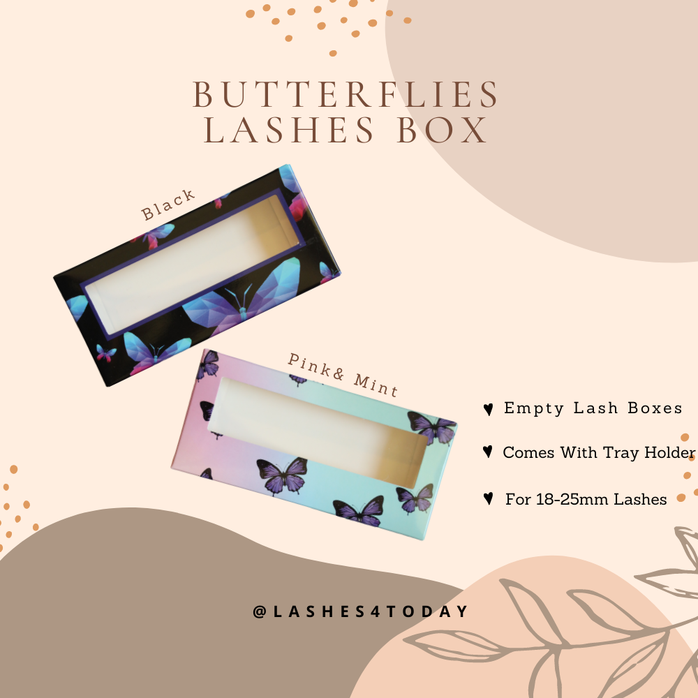 wholesale Butterflies Lashes Box empty packaging
