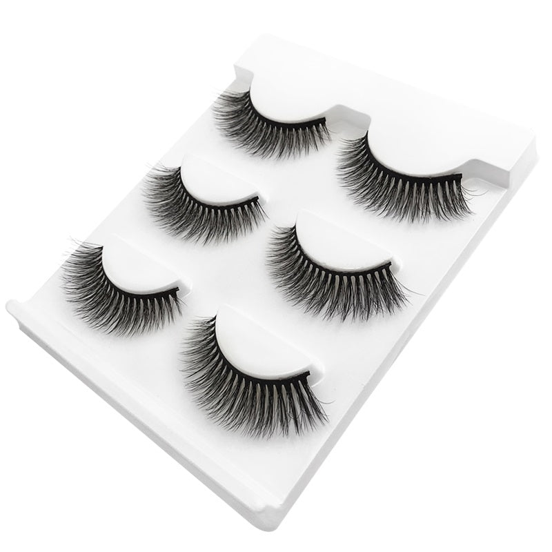 3 Pairs 3D Faux Cils Mink Strip Eyelashes.