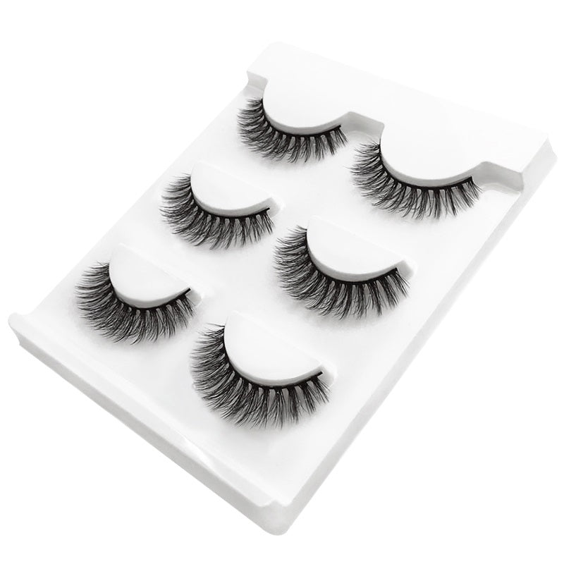 3 Pairs 3D Faux Cils Mink Strip Eyelashes.