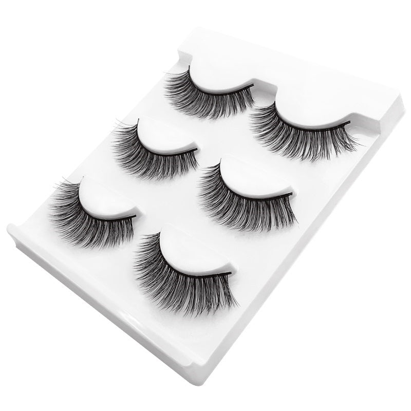 3 Pairs 3D Faux Cils Mink Strip Eyelashes.