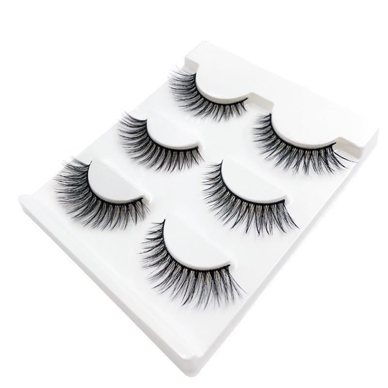 3 Pairs 3D Faux Cils Mink Strip Eyelashes.