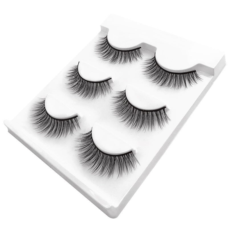 3 Pairs 3D Faux Cils Mink Strip Eyelashes.