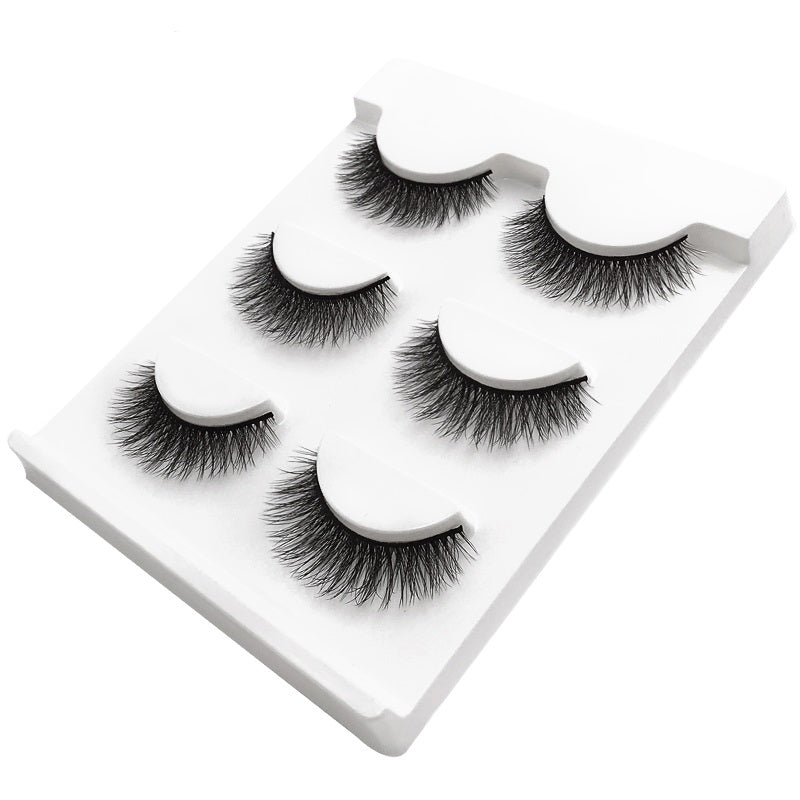 3 Pairs 3D Faux Cils Mink Strip Eyelashes.