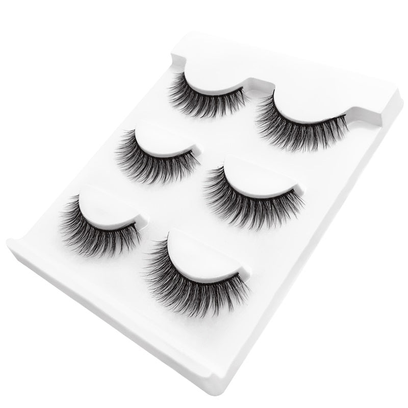 3 Pairs 3D Faux Cils Mink Strip Eyelashes.