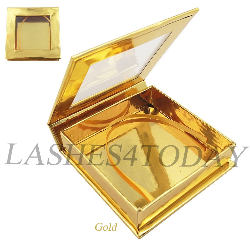 Gold Square Eyelashes Case