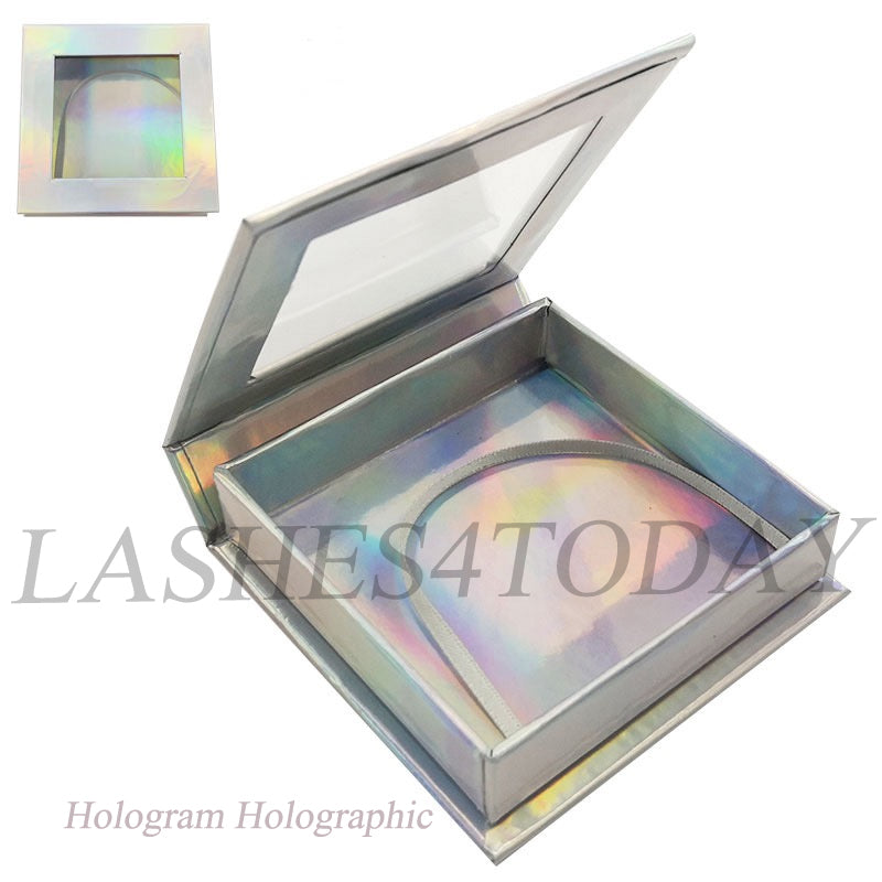 Hologram Holographic Square Eyelashes Case