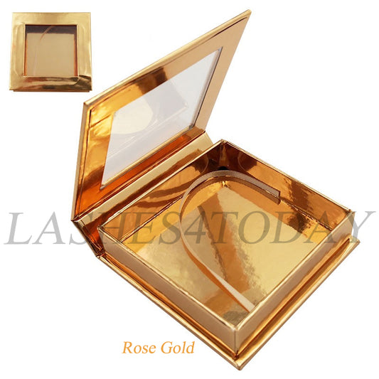 Rose Gold Square Eyelashes Case