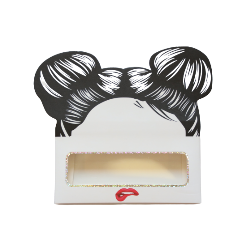 Hair Bun Dolls Empty Eyelash Case for False Eyelashes