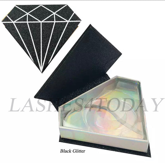 Black Glitter Diamond Eyelashes Case