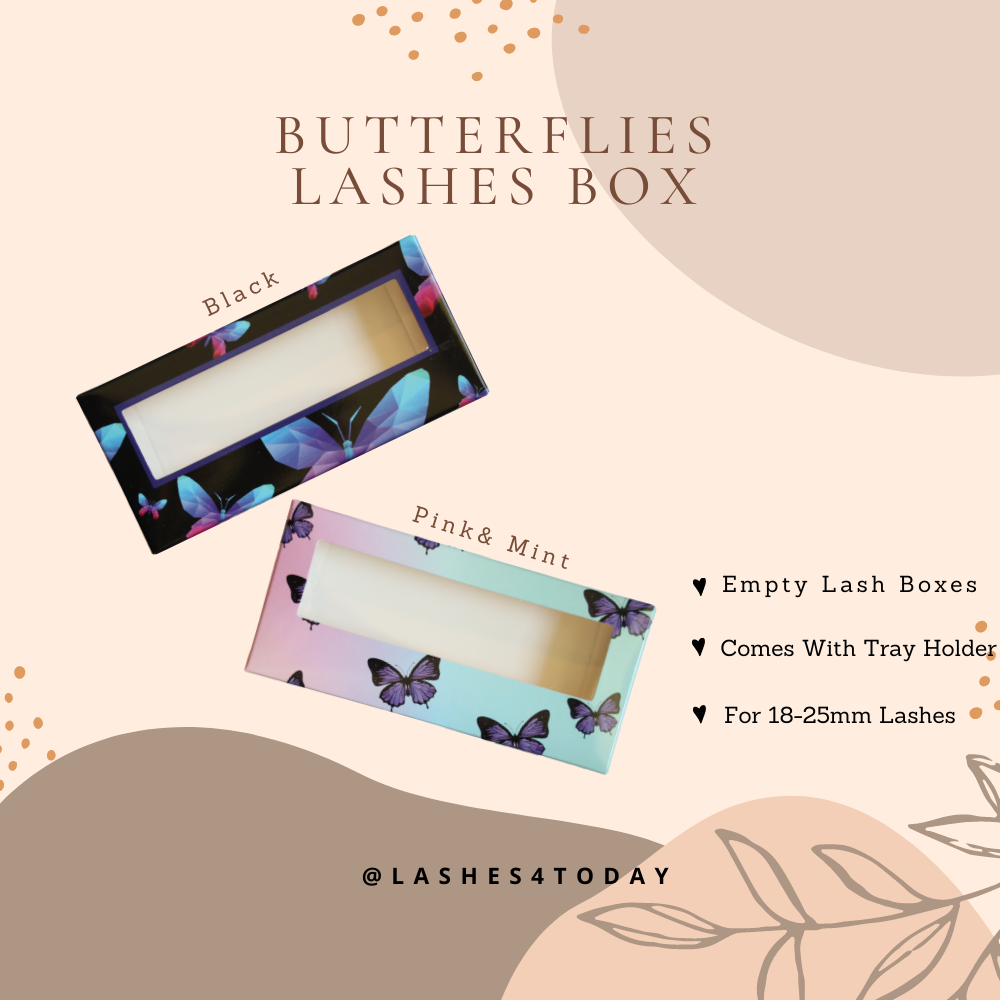 wholesale Butterflies Lashes Box empty packaging 