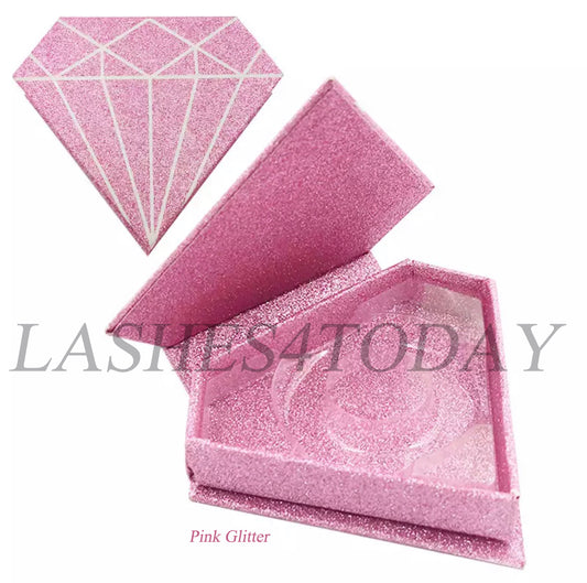 Pink Glitter Diamond Eyelashes Case