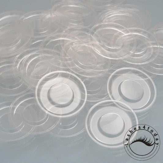 wholesale clear round lash tray plastic mink lashes
