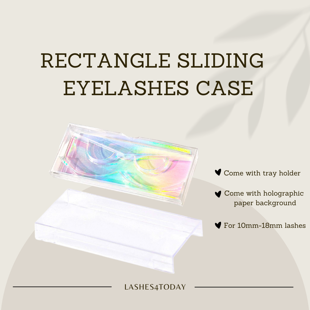 wholesale rectangle sliding Eyelash Packaging case